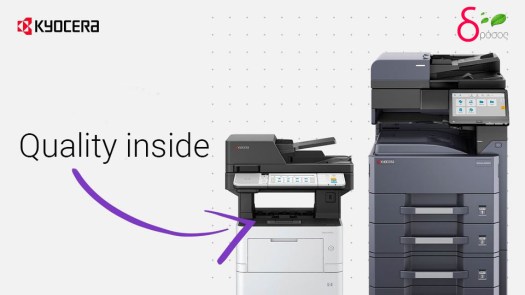 Δύο εκτυπωτές Kyocera με έμφαση στην ποιότητα.